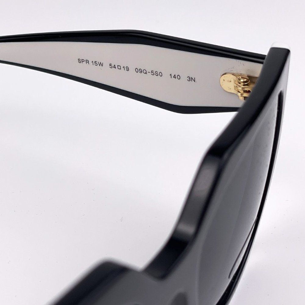 NEW Prada  PR15WS 09Q5S0 Black White Dark Gray Square Women Sunglasses - Picture 13 of 13